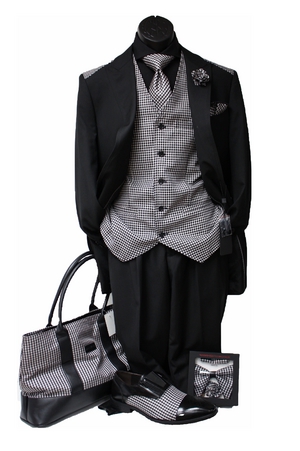 Classic 19- Suit -Black-White CL19-blk-white